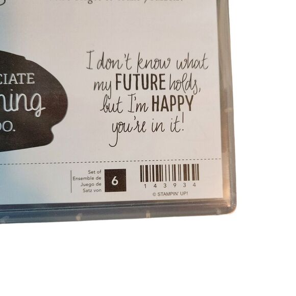 Stampin' Up! JUST ADD TEXT Stamp Set of 6 143934 Friends Quotes Sentiments - Picture 3 of 5